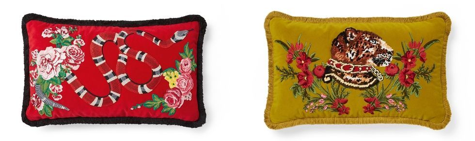 Textile, Red, Cushion, Home accessories, Rectangle, Throw pillow, Coquelicot, Embroidery, Needlework, Pillow, 