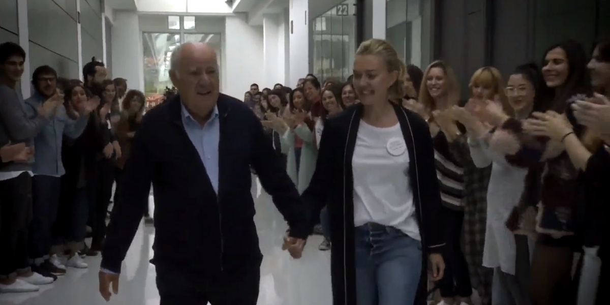 Vídeo: Inditex sorprende a Amancio Ortega