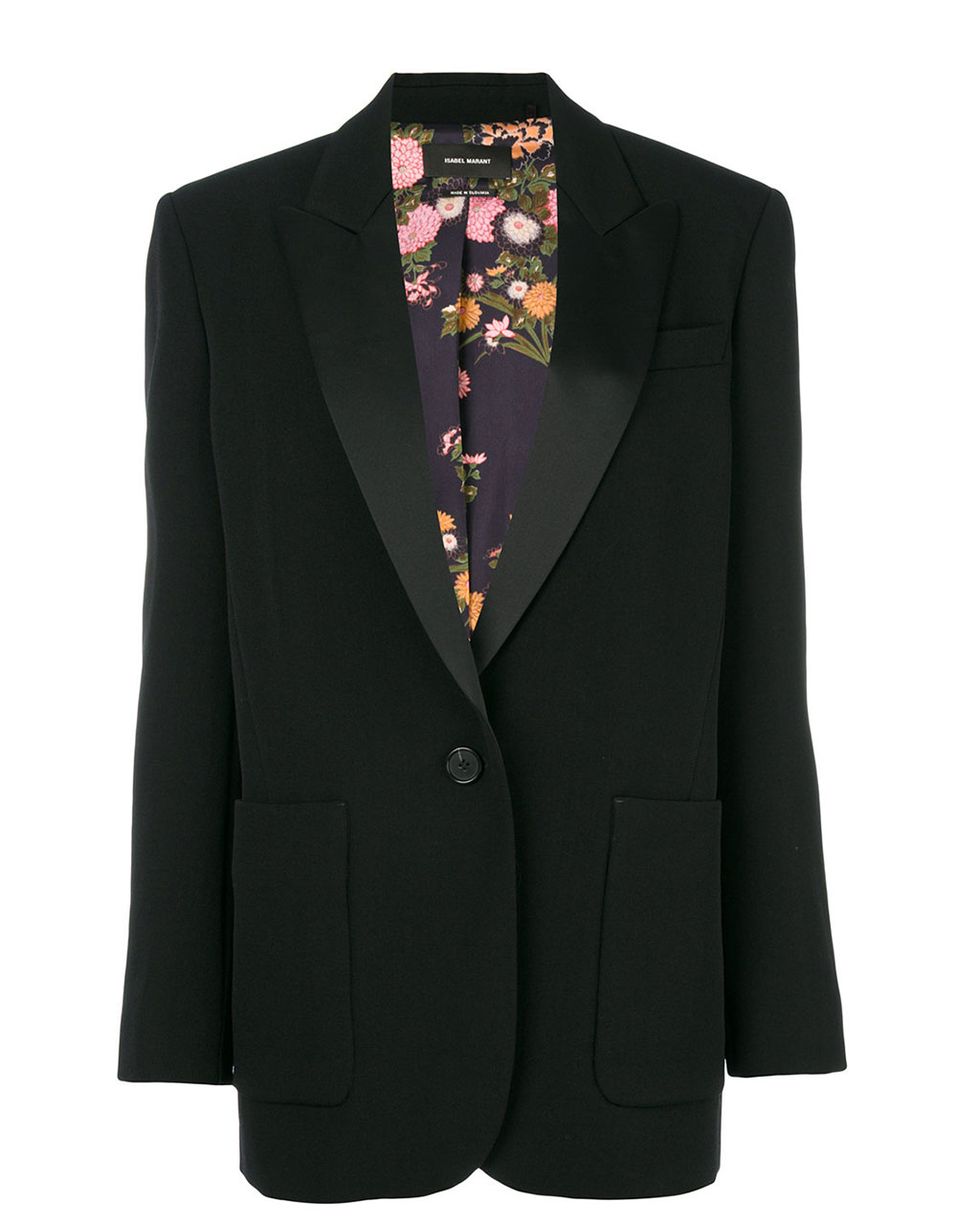 Clothing, Suit, Outerwear, Formal wear, Blazer, Jacket, Tuxedo, Button, Collar, Sleeve, 