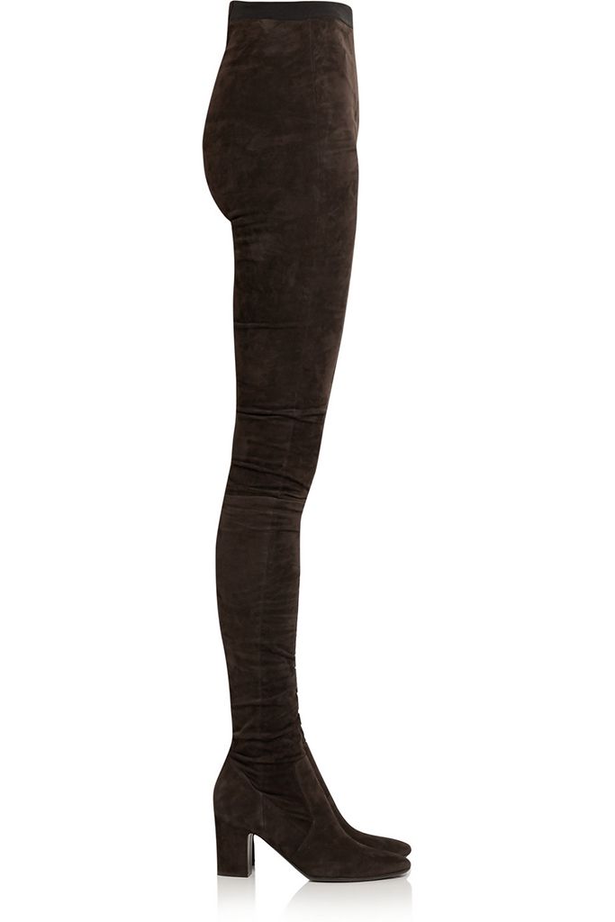 Brown, Black, Boot, Tan, Leather, Liver, Knee-high boot, Costume accessory, 