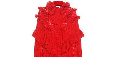 Sleeve, Textile, Dress, Red, Collar, One-piece garment, Carmine, Day dress, Maroon, Costume design, 