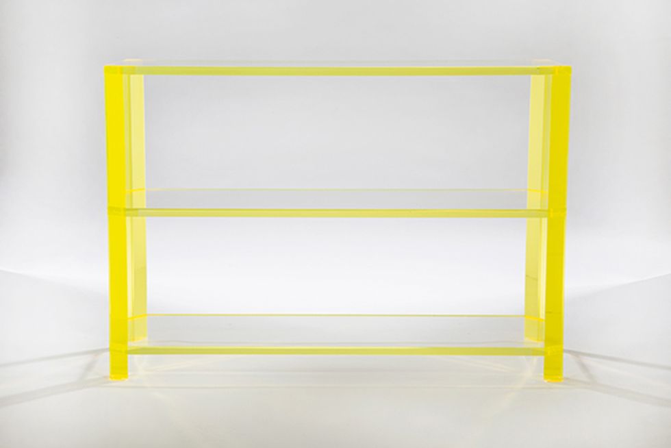 Yellow, Product, Shelving, Rectangle, Parallel, Transparent material, Shelf, Transparency, 