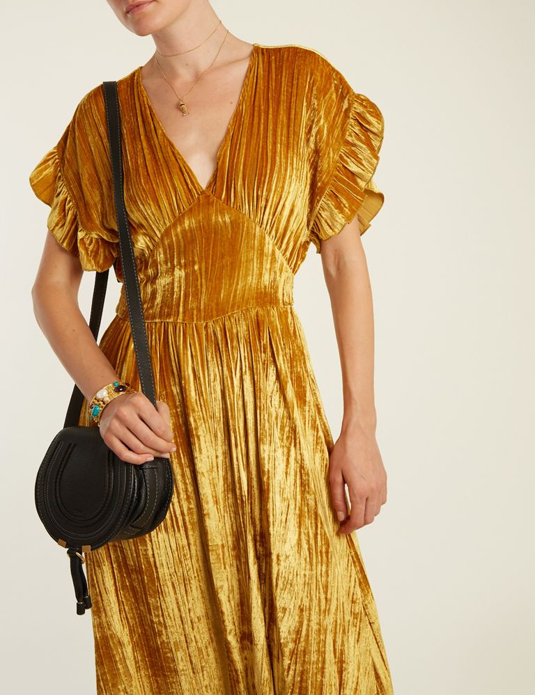 Clothing, Dress, Day dress, Yellow, Shoulder, Cocktail dress, Neck, Fashion, Sleeve, Vintage clothing, 