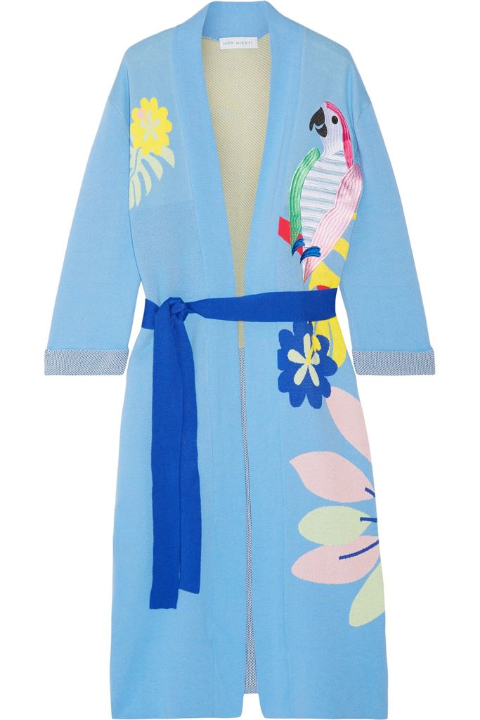 Clothing, Robe, Turquoise, Blue, Outerwear, Sleeve, Costume, Day dress, Nightwear, 