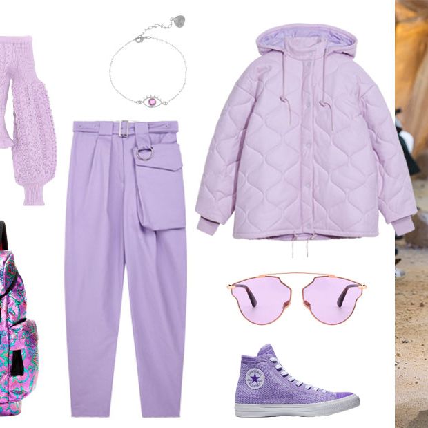 Clothing, White, Purple, Pink, Lavender, Violet, Fashion, Footwear, Lilac, Outerwear, 