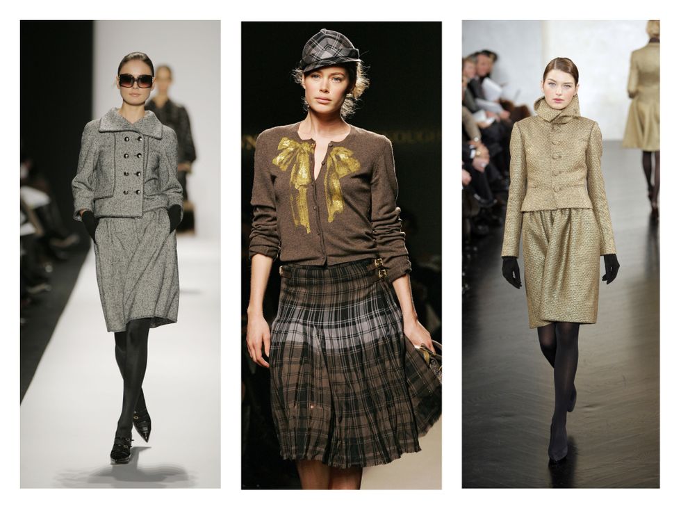 Fashion model, Clothing, Fashion, Outerwear, Fashion design, Shoulder, Knee, Joint, Runway, Pattern, 