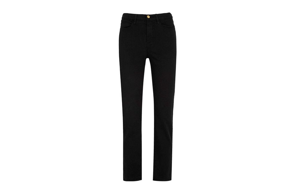 Pantalones altos negros hot sale