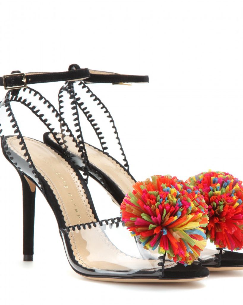 High heels, Sandal, Basic pump, Tan, Foot, Beige, Artificial flower, Bridal shoe, Cut flowers, Pom-pom, 