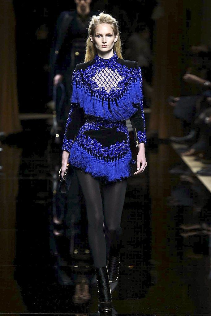 balmain tassel dress