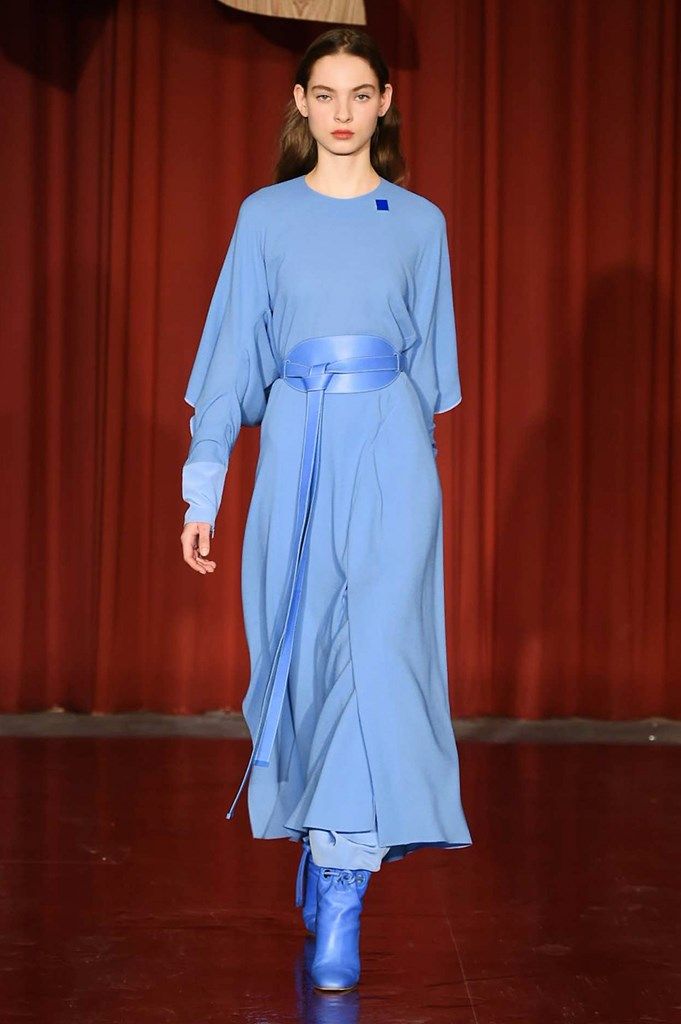 Blue, Sleeve, Shoulder, Dress, Textile, Joint, Floor, Flooring, One-piece garment, Fashion model, 