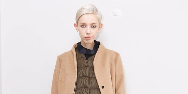 Clothing, Brown, Sleeve, Human body, Collar, Textile, Joint, Outerwear, Coat, Style, 