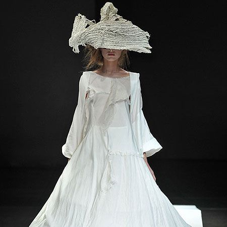 Clothing, Dress, Textile, White, Costume design, Hat, Headgear, Costume accessory, One-piece garment, Gown, 