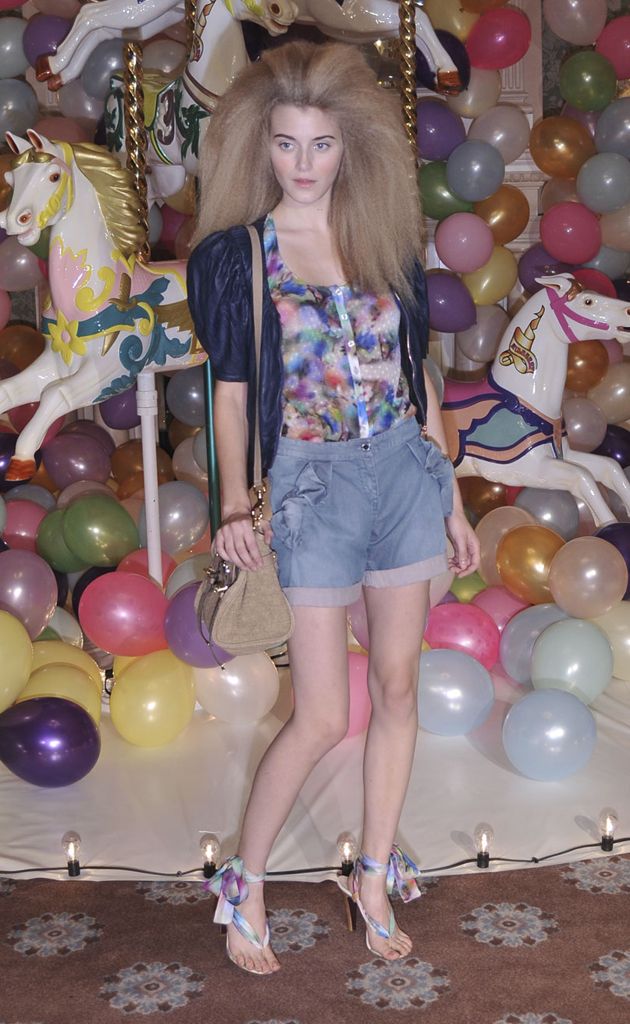 Human, Party supply, Balloon, Pink, Style, Horse, Party, Denim, Fashion accessory, Fashion, 