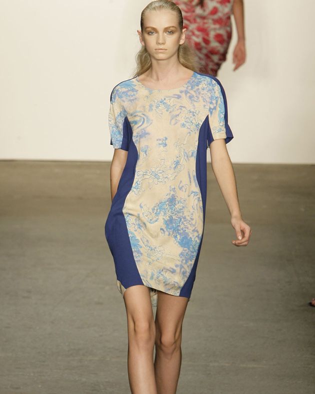 Blue, Dress, Human body, Shoulder, Human leg, Joint, Standing, One-piece garment, Style, Waist, 