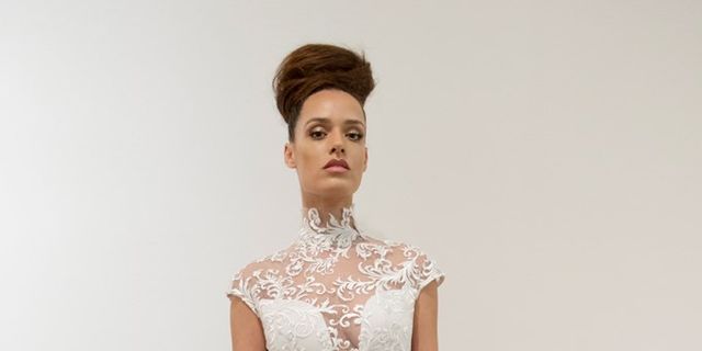 Clothing, Fashion model, Dress, White, Shoulder, Cocktail dress, Fashion, Waist, Neck, Wedding dress, 