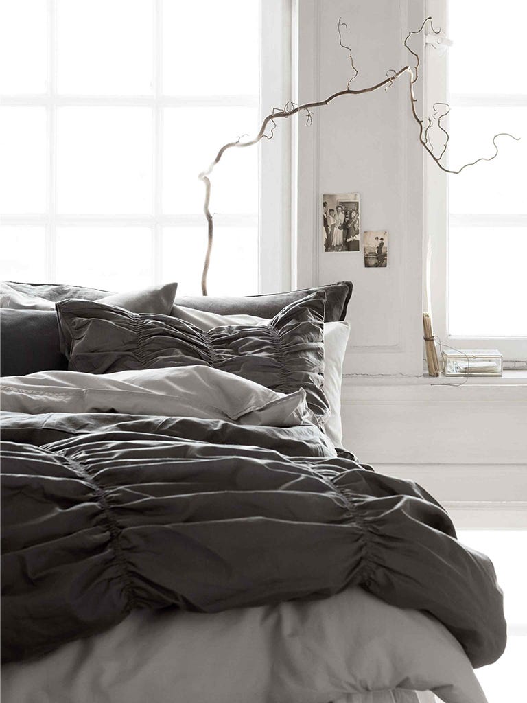 Room, Interior design, Bed, Property, Bedding, Bedroom, Textile, Bed sheet, Wall, Linens, 