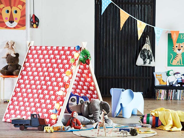 hacer una tienda de campaña para niños con madera y telas