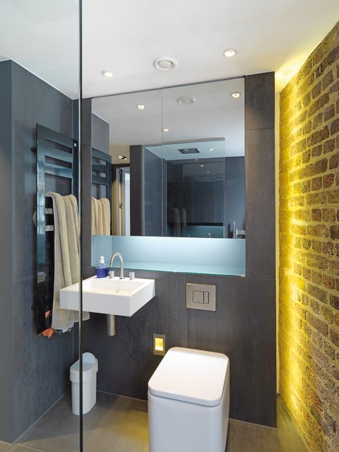 Lighting, Plumbing fixture, Architecture, Property, Interior design, Wall, Glass, Room, Bathroom sink, Ceiling, 