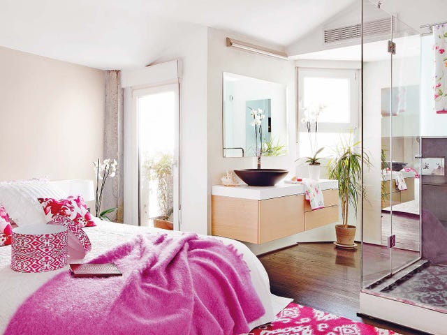 dormitorio con baño integrado