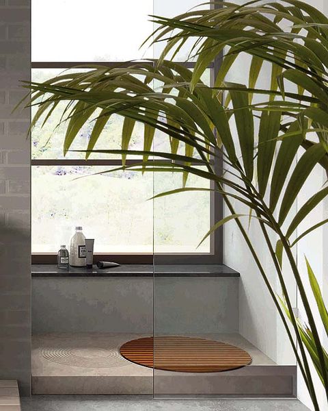 Interior design, Wall, Transparent material, Tile, Bathroom, 