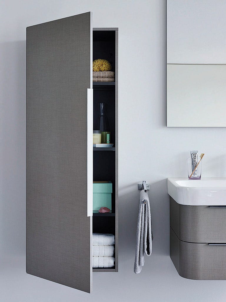 Bathroom cabinet, Furniture, Room, Bathroom accessory, Shelf, Material property, Door, Bathroom, Interior design, Shelving, 