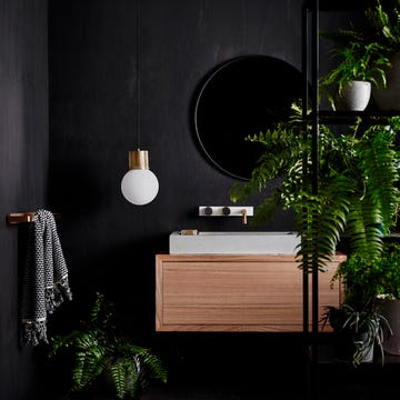 baño moderno de color negro