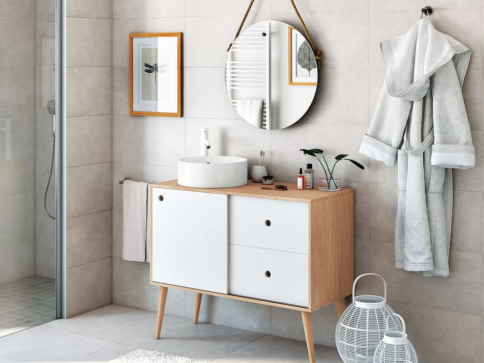 Siete muebles de lavabo y auxiliares ideales para los cuartos de baño más  pequeños