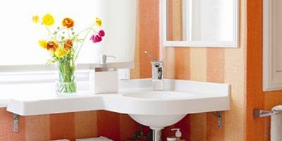 Room, Plumbing fixture, Bathroom sink, Property, Wall, Interior design, Tap, Sink, Interior design, Petal, 