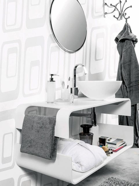 Room, Interior design, Textile, Style, Linens, Interior design, Grey, Household appliance accessory, Home accessories, Mirror, 