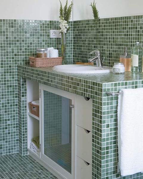 Un cuarto de baño en gresite Un cuarto de baño en gresite