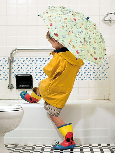 Plumbing fixture, Umbrella, Tile, Design, Cleanliness, Plumbing, Kitchen appliance accessory, Plastic, Homemaker, Play, 