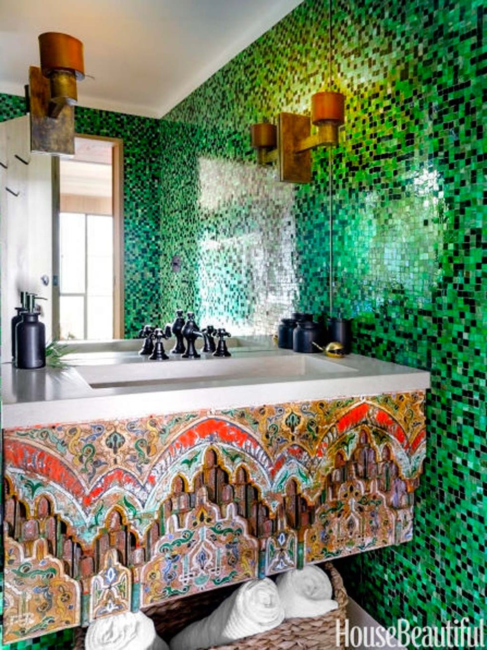 Room, Green, Interior design, Property, Turquoise, Tile, Furniture, Wall, Countertop, Kitchen, 