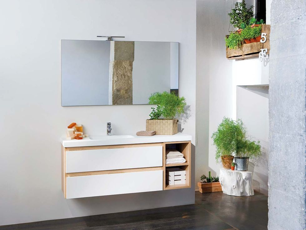 Mueble bajo lavabo en teca maciza 80 cm Jacob