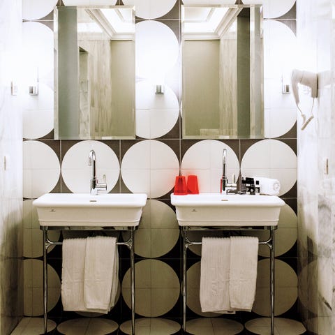 Plumbing fixture, Bathroom sink, Architecture, Room, Property, Interior design, Wall, Sink, Bathroom accessory, Fixture, 