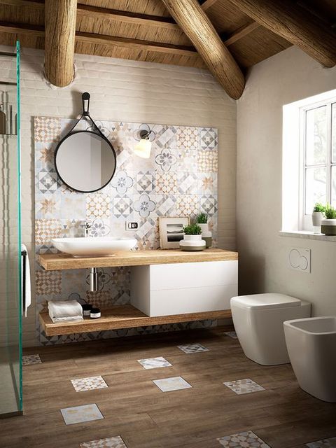 Bathroom, Room, Interior design, Floor, Property, Wall, Ceramic, Sink, Tile, House, 