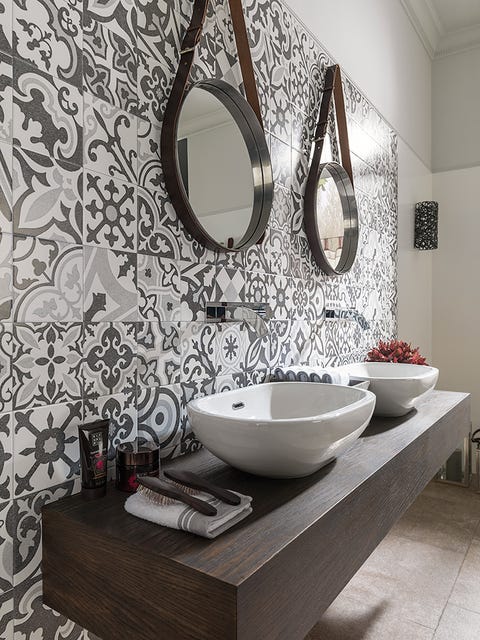 Room, Interior design, Wall, Porcelain, Interior design, Floor, Ceramic, Plumbing fixture, Dishware, Flooring, 