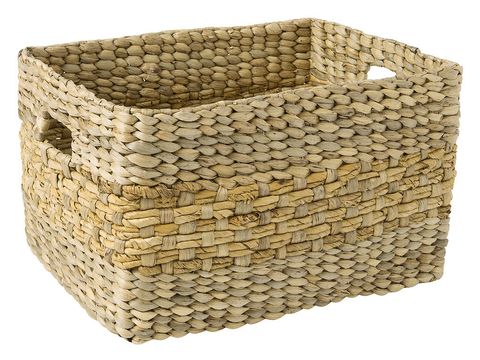 Basket, Storage basket, Wicker, Home accessories, Laundry basket, Beige, Rectangle, Picnic basket, Natural material, Building material, 