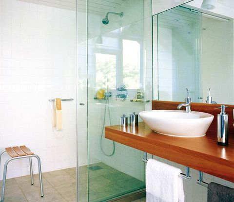 Plumbing fixture, Bathroom sink, Room, Interior design, Architecture, Tap, Property, Glass, Wall, Tile, 