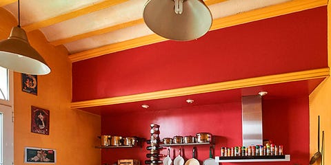 Room, Countertop, Furniture, Ceiling, Kitchen, Interior design, Property, Cabinetry, Building, Orange, Room, Countertop, Furniture, Ceiling, Kitchen, Interior design, Property, Cabinetry, Building, Orange,