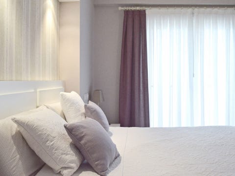 Interior design, Room, Property, Textile, Bed, Linens, Bedding, Wall, Bedroom, Bed sheet, 