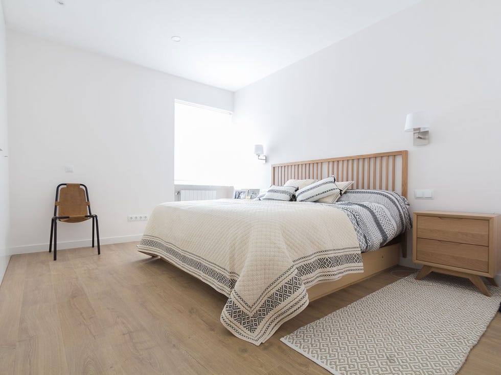 Bedroom, Bed, Furniture, Room, Property, Bed sheet, Floor, Bedding, Bed frame, Wood flooring, 