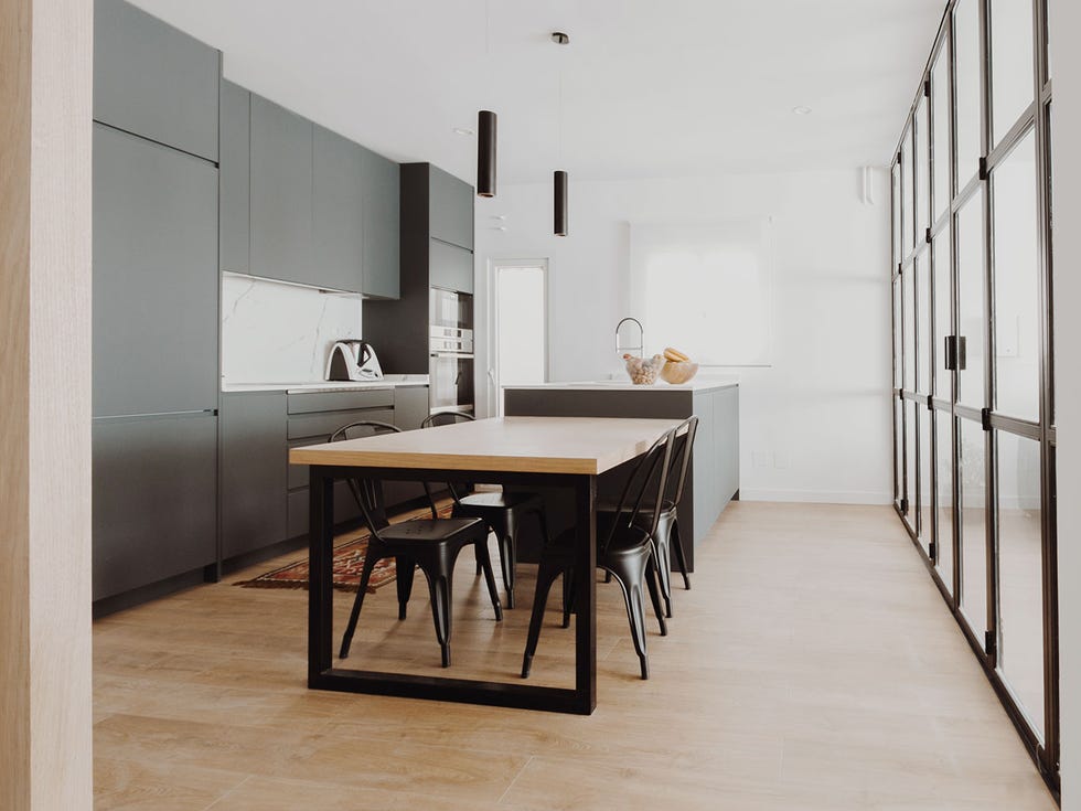 Furniture, Room, Interior design, Floor, Table, Property, Building, Dining room, House, Wall, 
