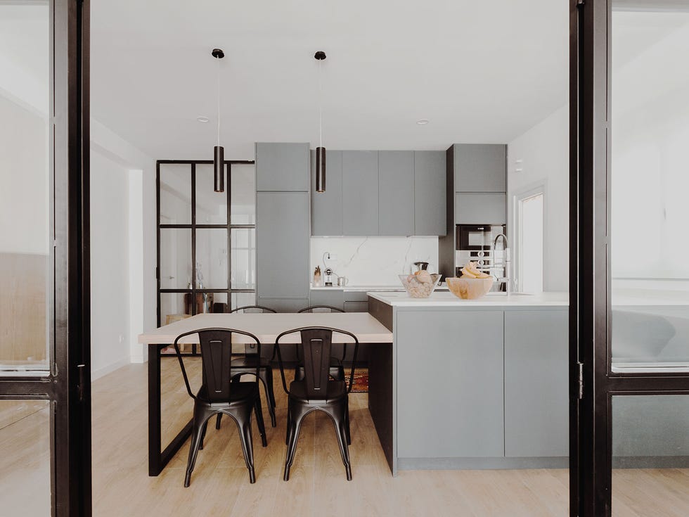 Furniture, Room, Interior design, Property, Building, Table, Dining room, Floor, House, Kitchen, 