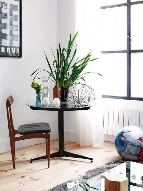 Furniture, Room, Interior design, Living room, Table, Houseplant, Coffee table, Floor, Wall, Plant, 