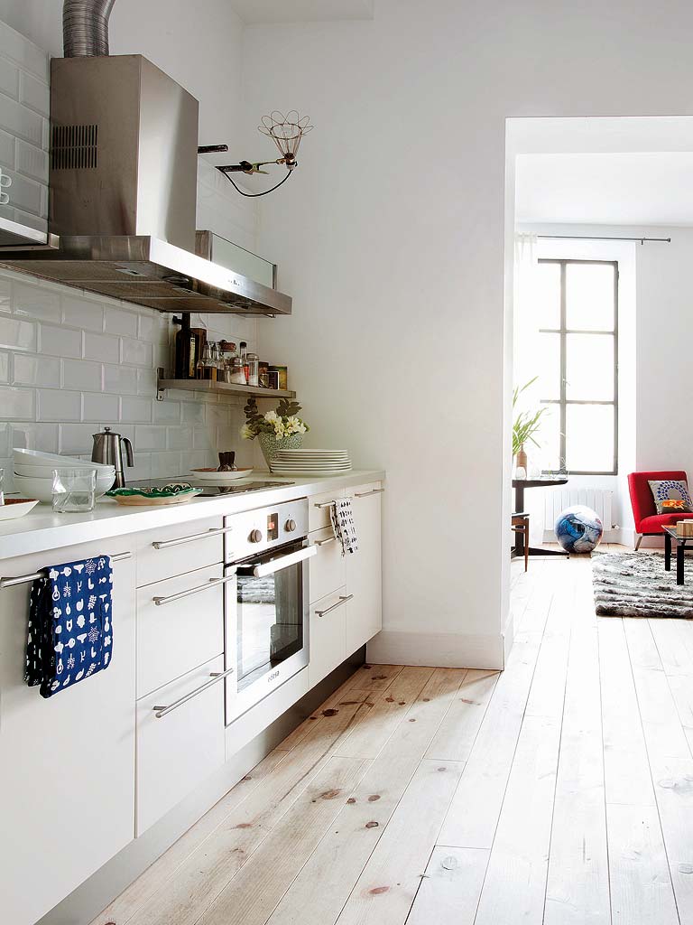 White, Room, Kitchen, Property, Tile, Furniture, Interior design, Floor, Countertop, Cabinetry, 