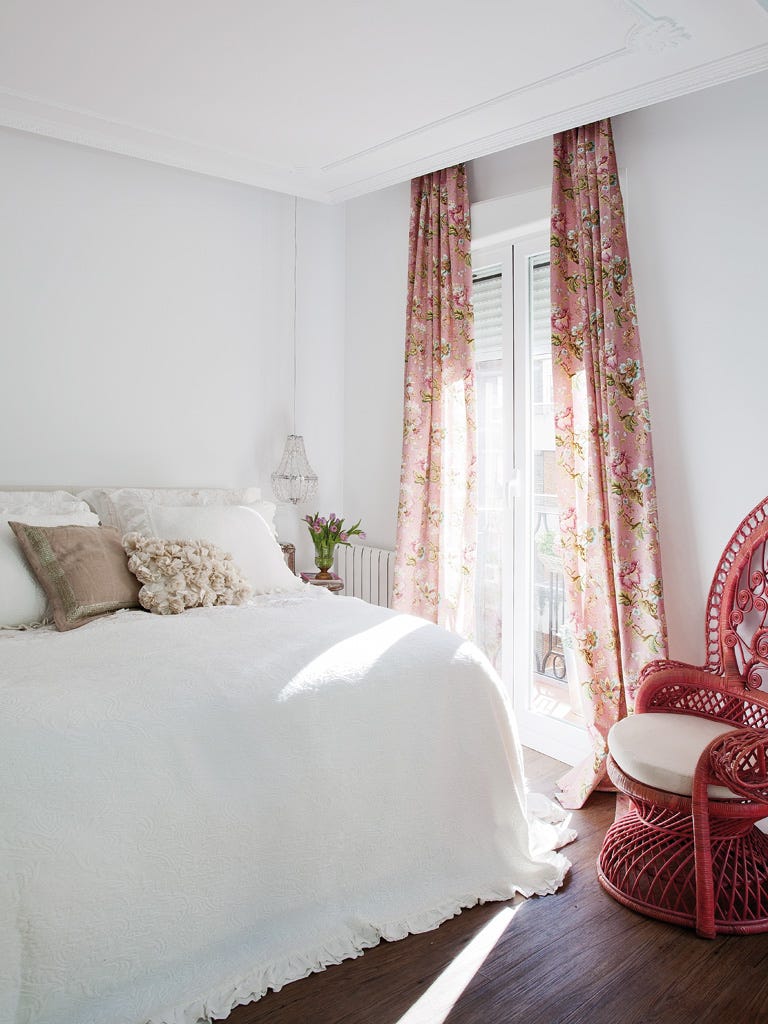 Bedroom, Furniture, Bed, Room, Interior design, Curtain, Property, Red, Wall, Bedding, 