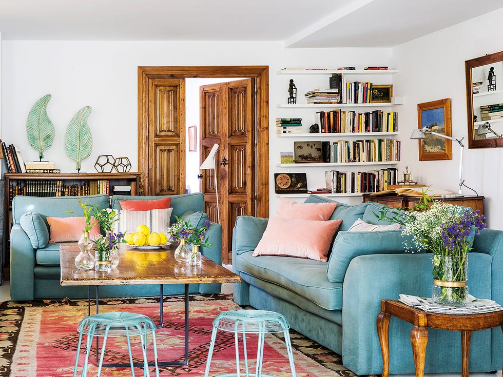 Un ático reformado con terrazas: salón