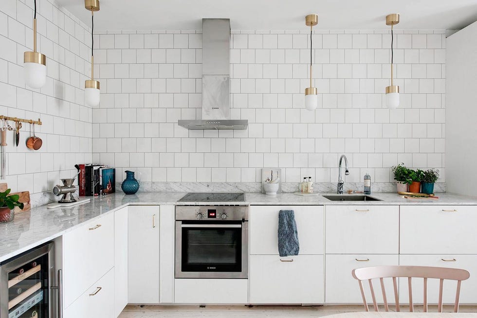 Kitchen, Room, White, Property, Furniture, Tile, Countertop, Cabinetry, Kitchen stove, Interior design, 