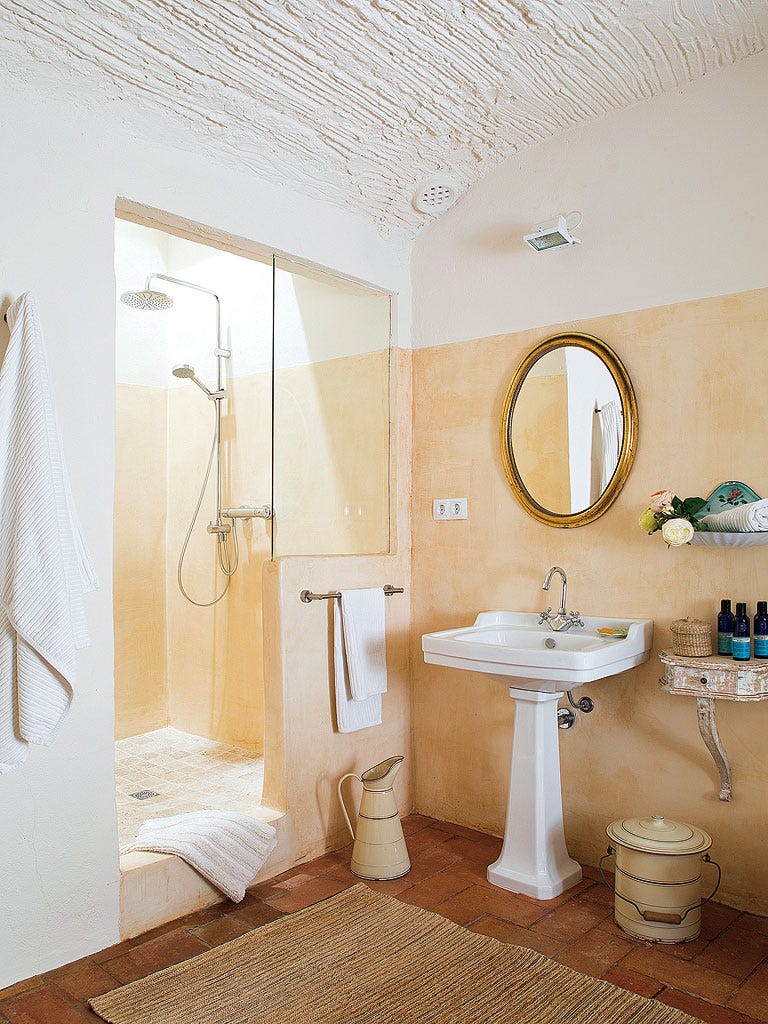 Plumbing fixture, Room, Property, Interior design, Architecture, Wall, Bathroom sink, Floor, Flooring, Tile, 