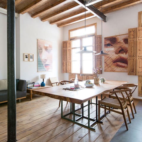 Wood, Floor, Room, Interior design, Hardwood, Flooring, Table, Furniture, Ceiling, Fixture, 